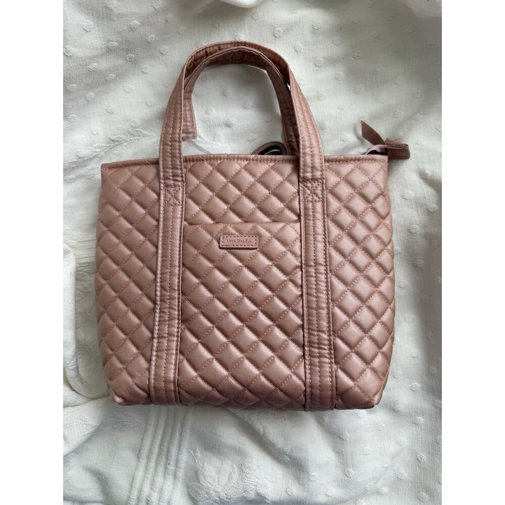 Vera Bradley Mini Vera Tote Rose Quartz Zip Closure Pink 39984-M97 NWT